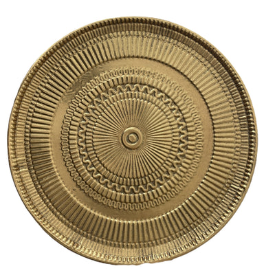 Round Occasional Table in an Antique Gold rustic finish