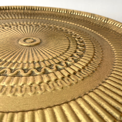 Round Occasional Table in an Antique Gold rustic finish