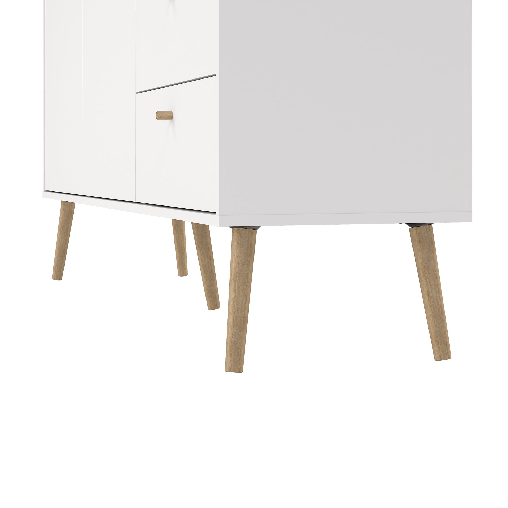 Cumbria Sideboard 2 Doors + 3 Drawers White - Inside House 