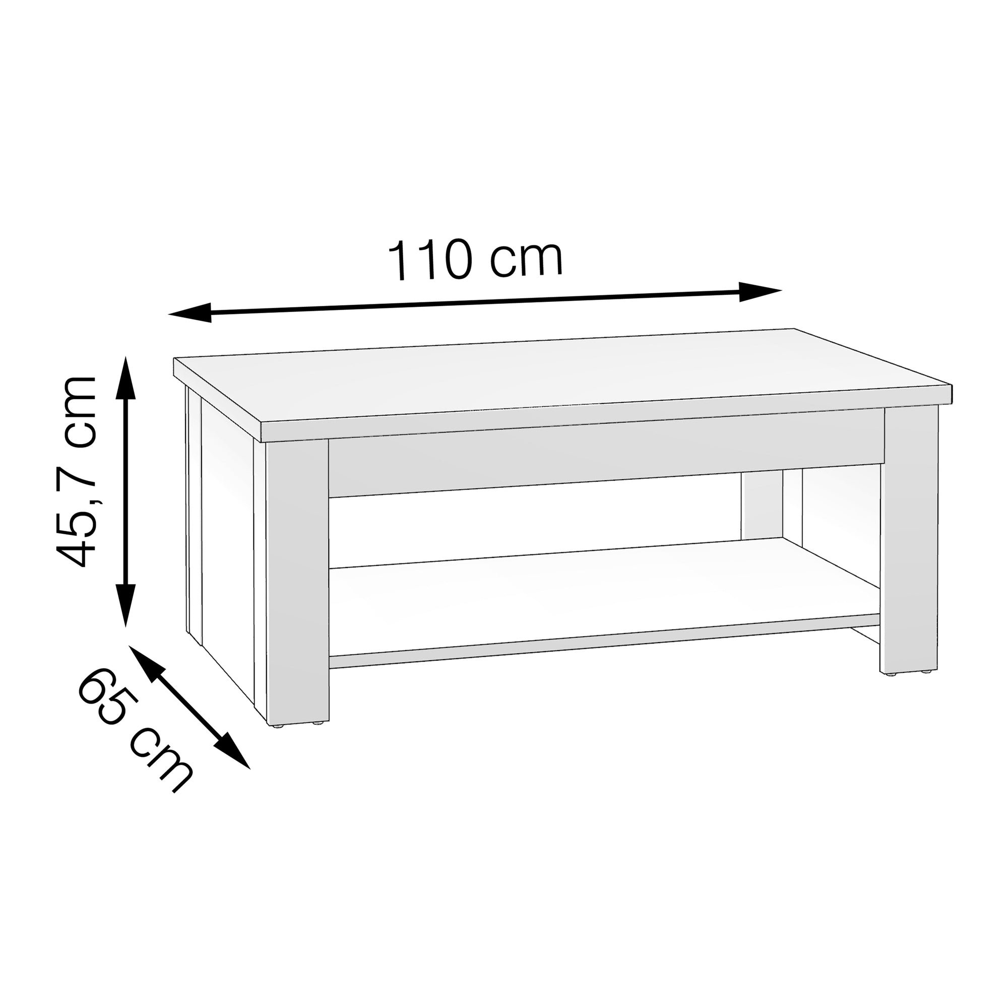 Corona Rising Coffee Table in Tabak Oak - Inside House 