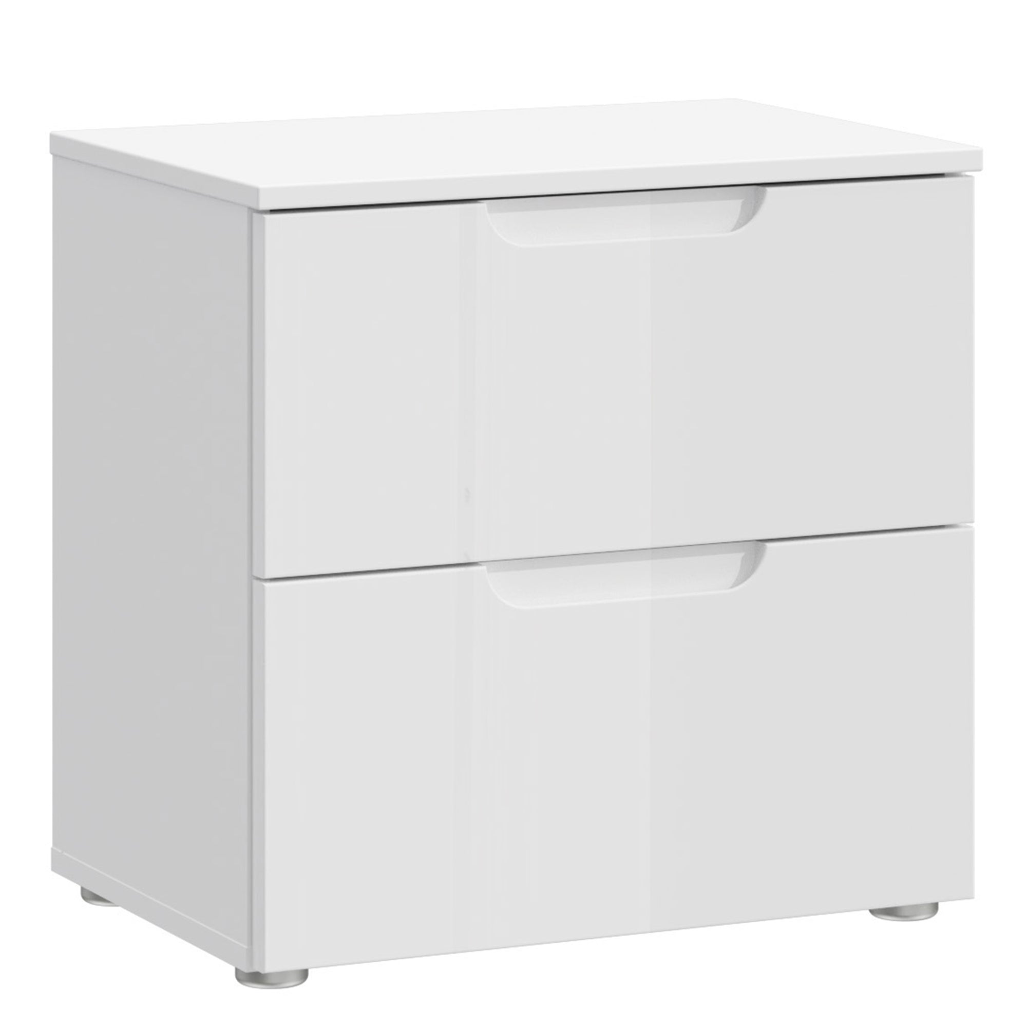 Sienna Bedside in White/White High Gloss - Inside House 