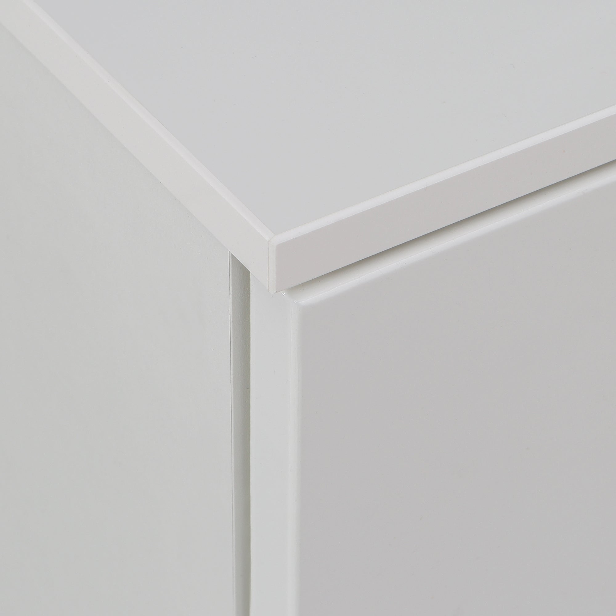 Sienna Bedside in White/White High Gloss - Inside House 