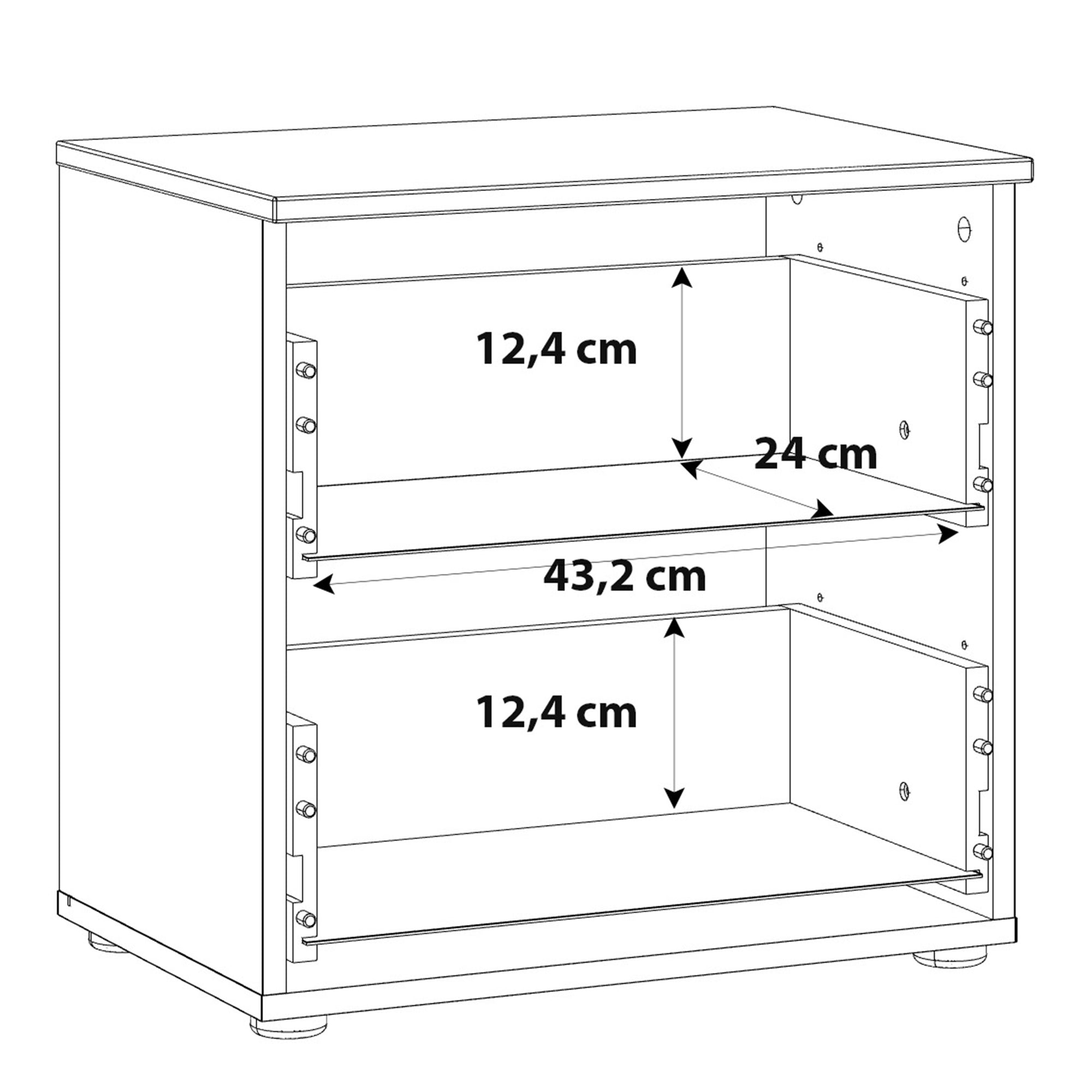 Sienna Bedside in White/White High Gloss - Inside House 