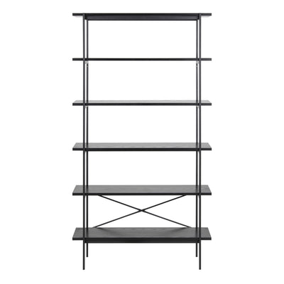 Hamilton Bookcase with 5 Shelves in Black