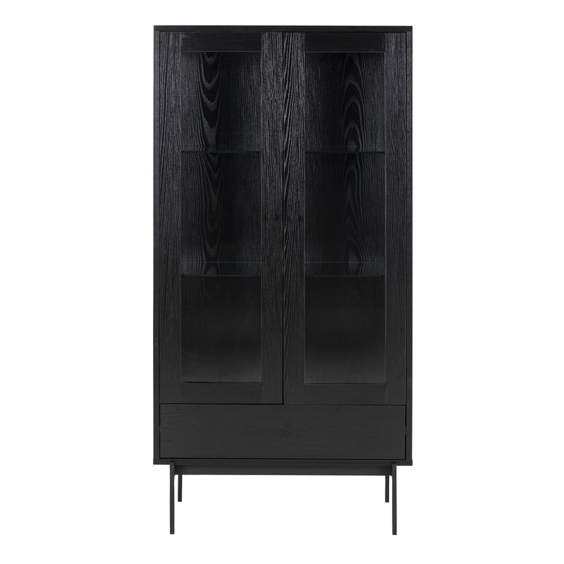 Hamilton 2 Door Display Cabinet in Black