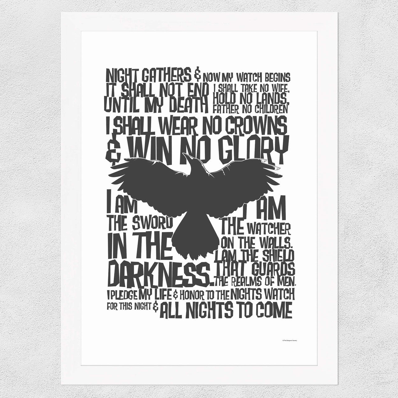 The Nights Watch Oath Print - Game of Thrones - INSIDE HOUSE