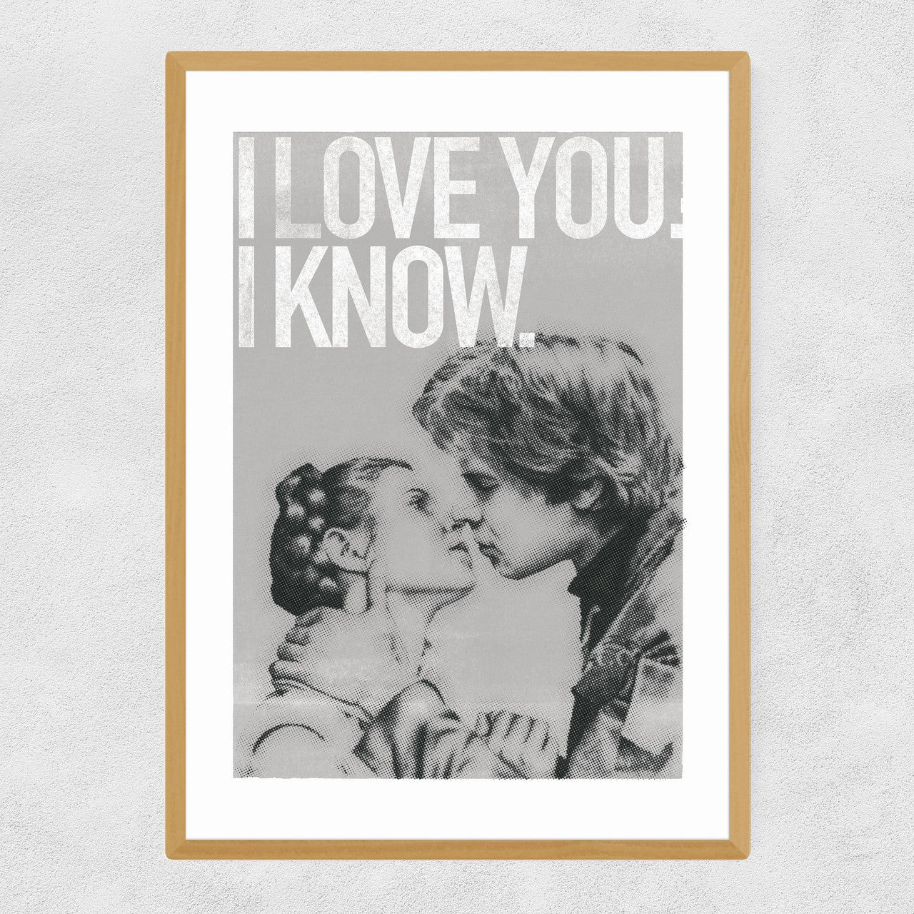 Han and Leia Kiss Black and White - INSIDE HOUSE