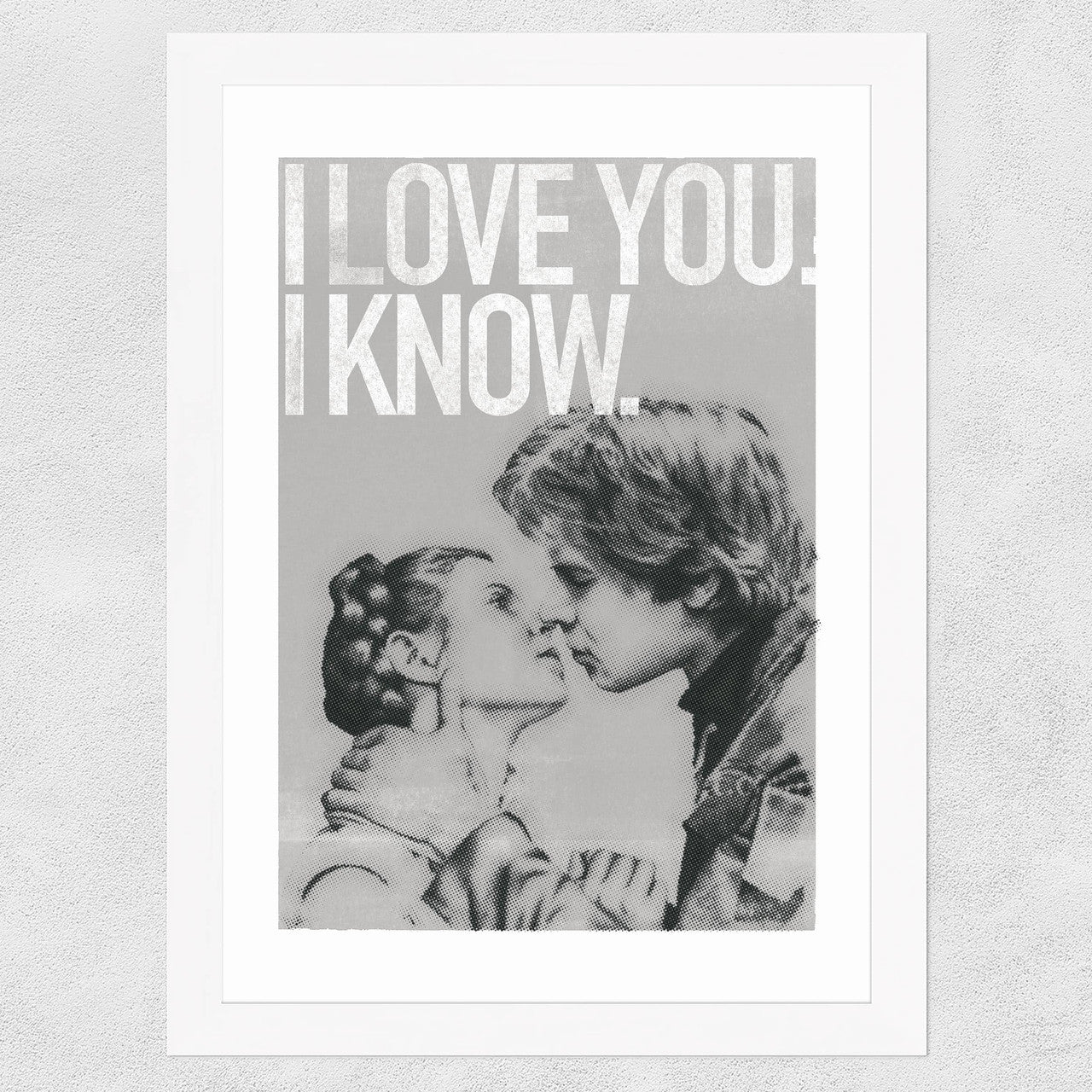 Han and Leia Kiss Black and White - INSIDE HOUSE