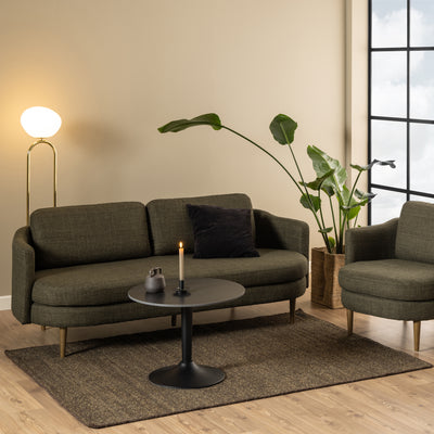 Opus Coffee Table in Black with Subtle Veining