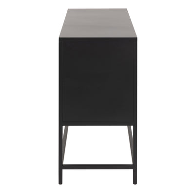 Midnight 3 Door Raised Sideboard in Matt Black