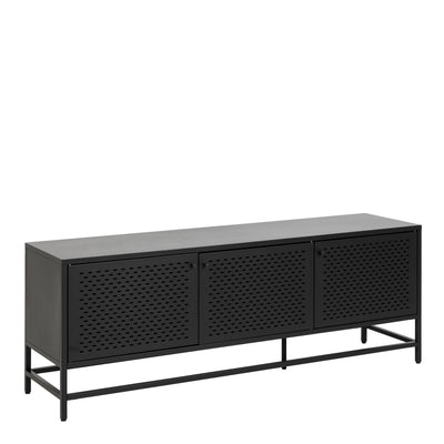 Midnight 3 Doors Sideboard in Matt Black