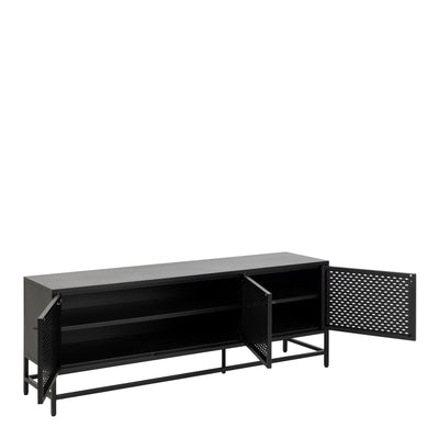 Midnight 3 Doors Sideboard in Matt Black