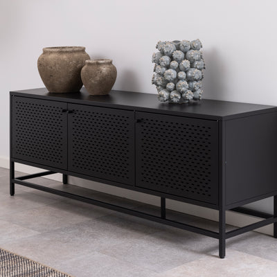 Midnight 3 Doors Sideboard in Matt Black