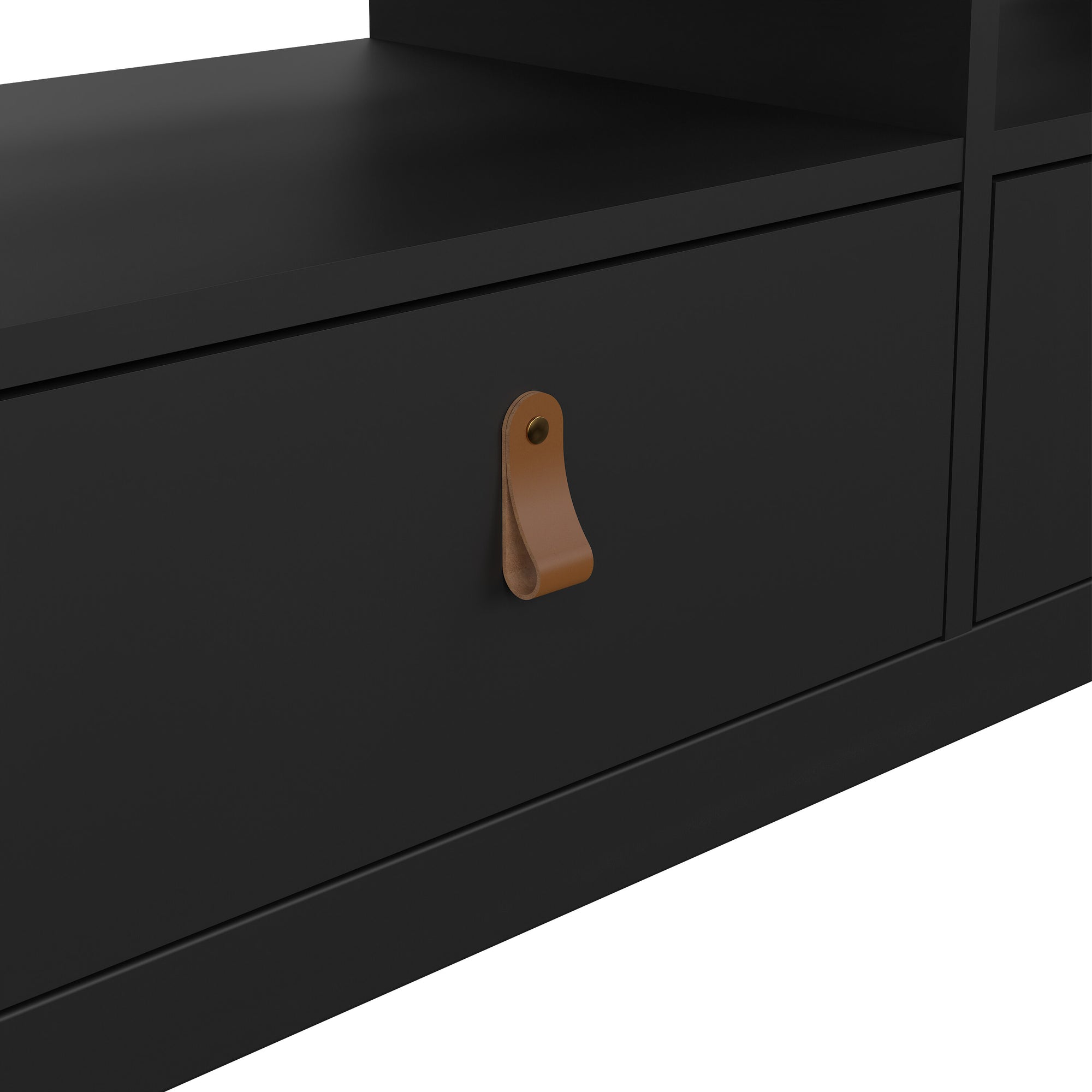 Barcelona TV Unit 3 Drawers in Matt Black - INSIDE HOUSE