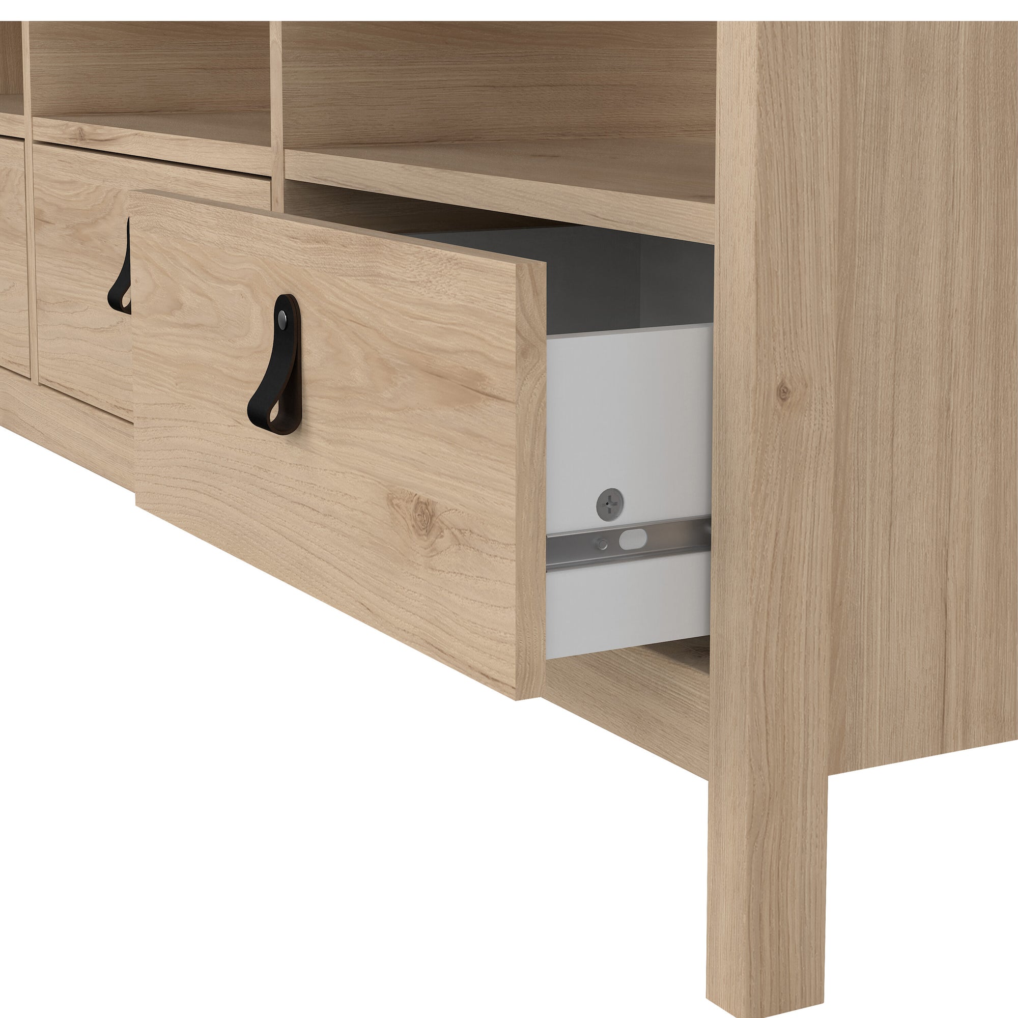 Barcelona TV-Unit 3 Drawers in Jackson Hickory Oak - INSIDE HOUSE