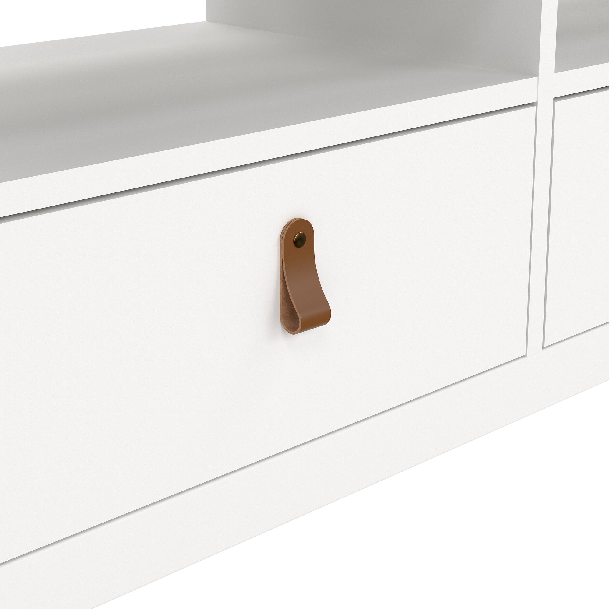 Barcelona TV Unit 3 Drawers in White - INSIDE HOUSE