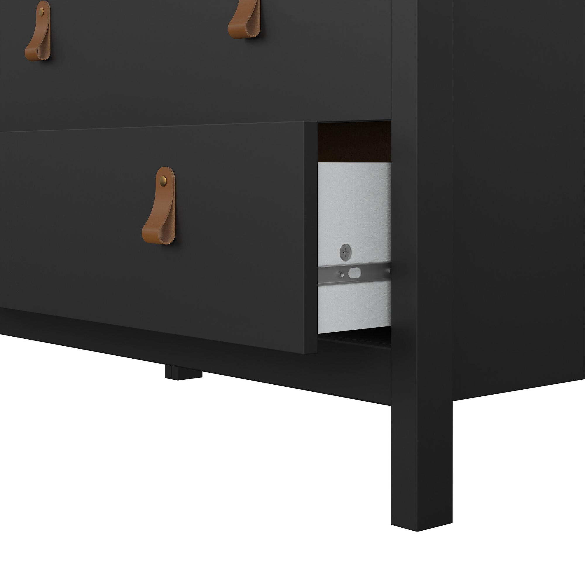 Barcelona Chest 3 Drawers in Matt Black - INSIDE HOUSE