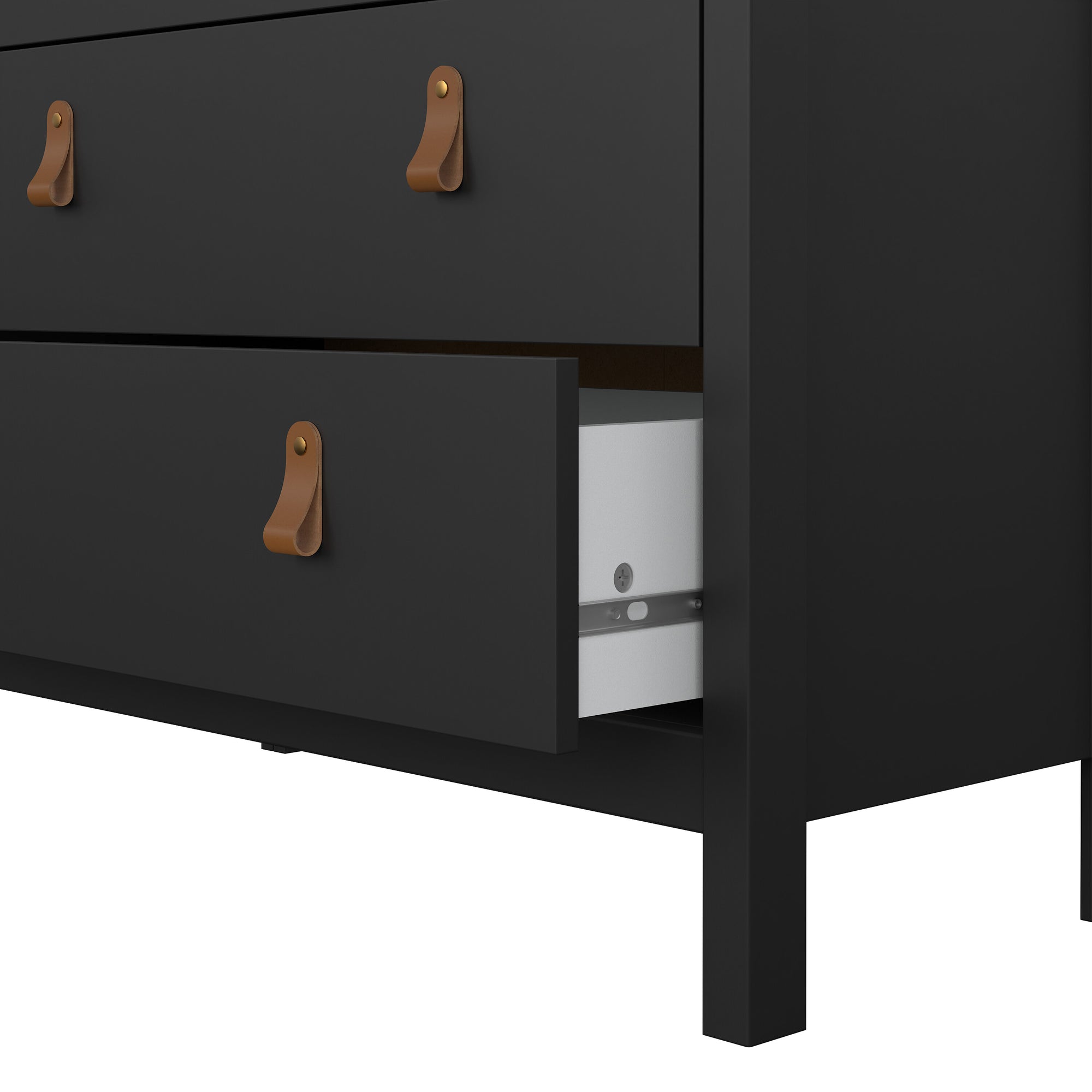 Barcelona Chest 3+2 Drawers in Matt Black - INSIDE HOUSE