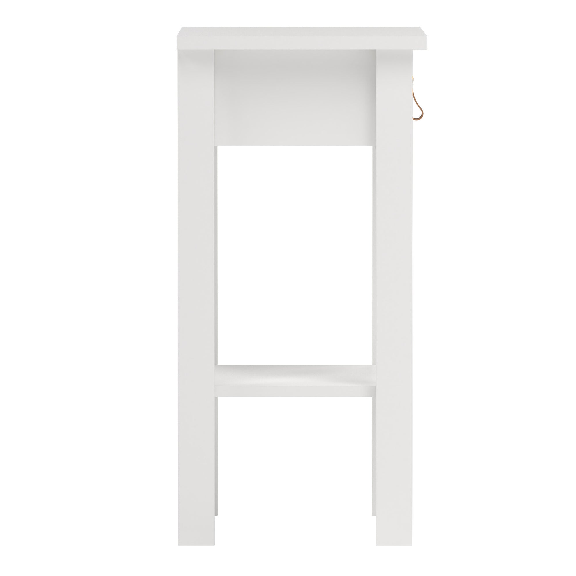 Barcelona Bedside Table with 1 Drawer in White - INSIDE HOUSE