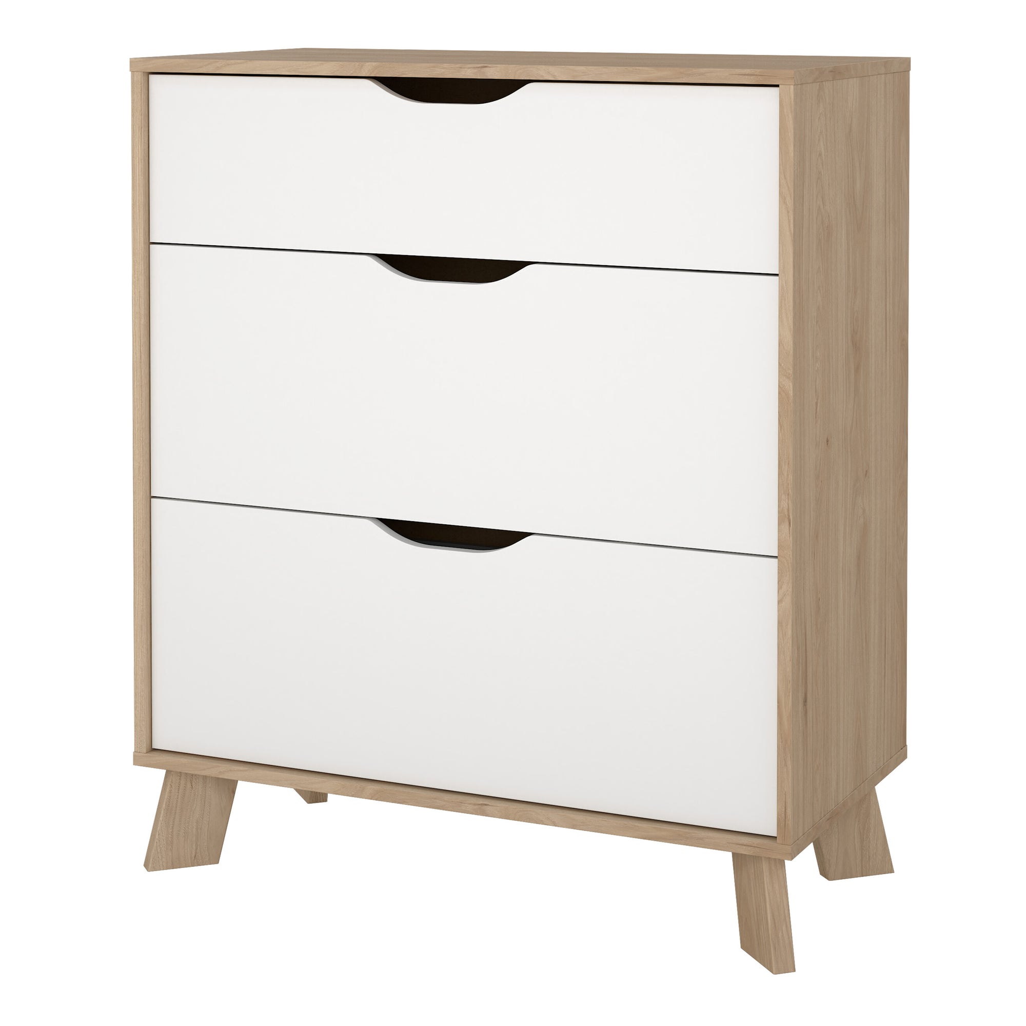 Simpson Chest 3 Drawers in Jackson Hickory and White - INSIDE HOUSE