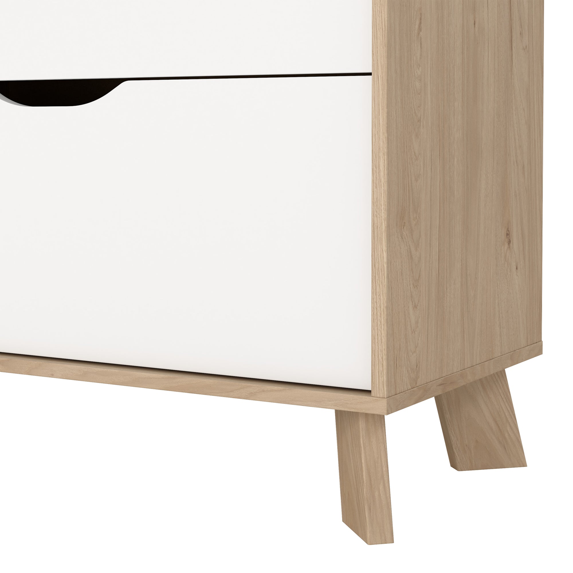 Simpson 6 Drawers Double Dresser in Jackson Hickory and White - INSIDE HOUSE