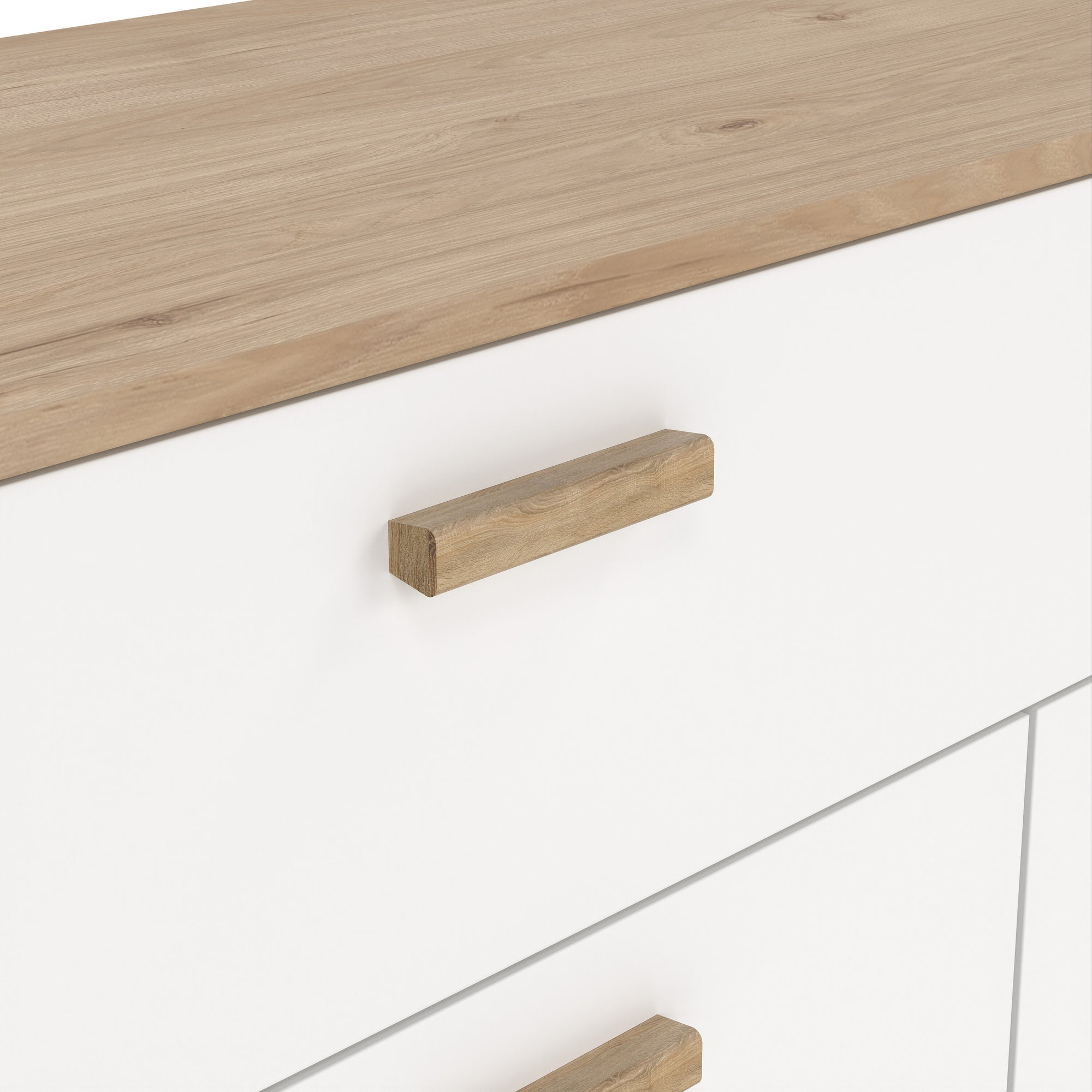 Simpson Sideboard 4 Doors + 1 Drawer in Jackson Hickory and White - INSIDE HOUSE