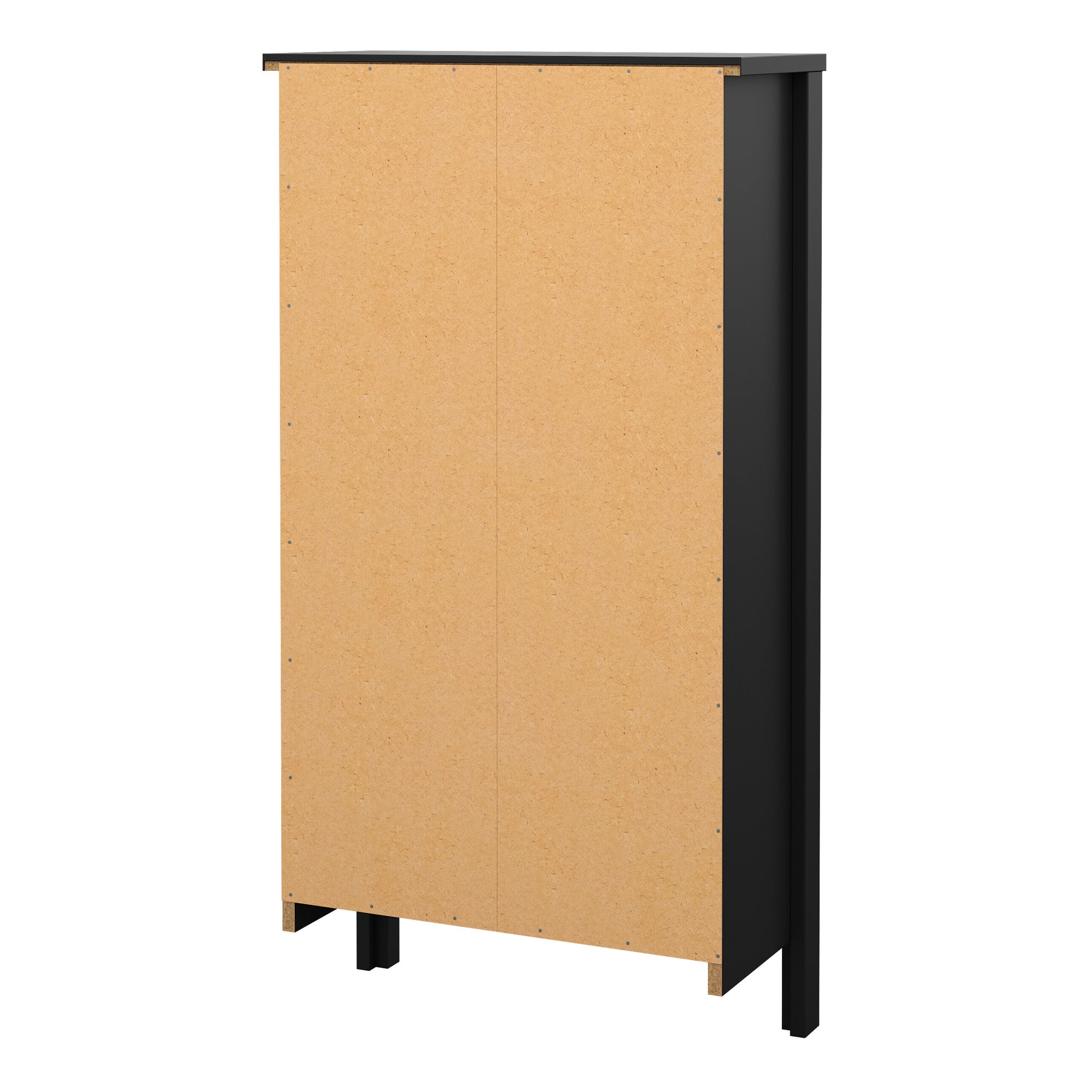 Madrid Shoe Cabinet 2 Flip Down Doors in Matt Black