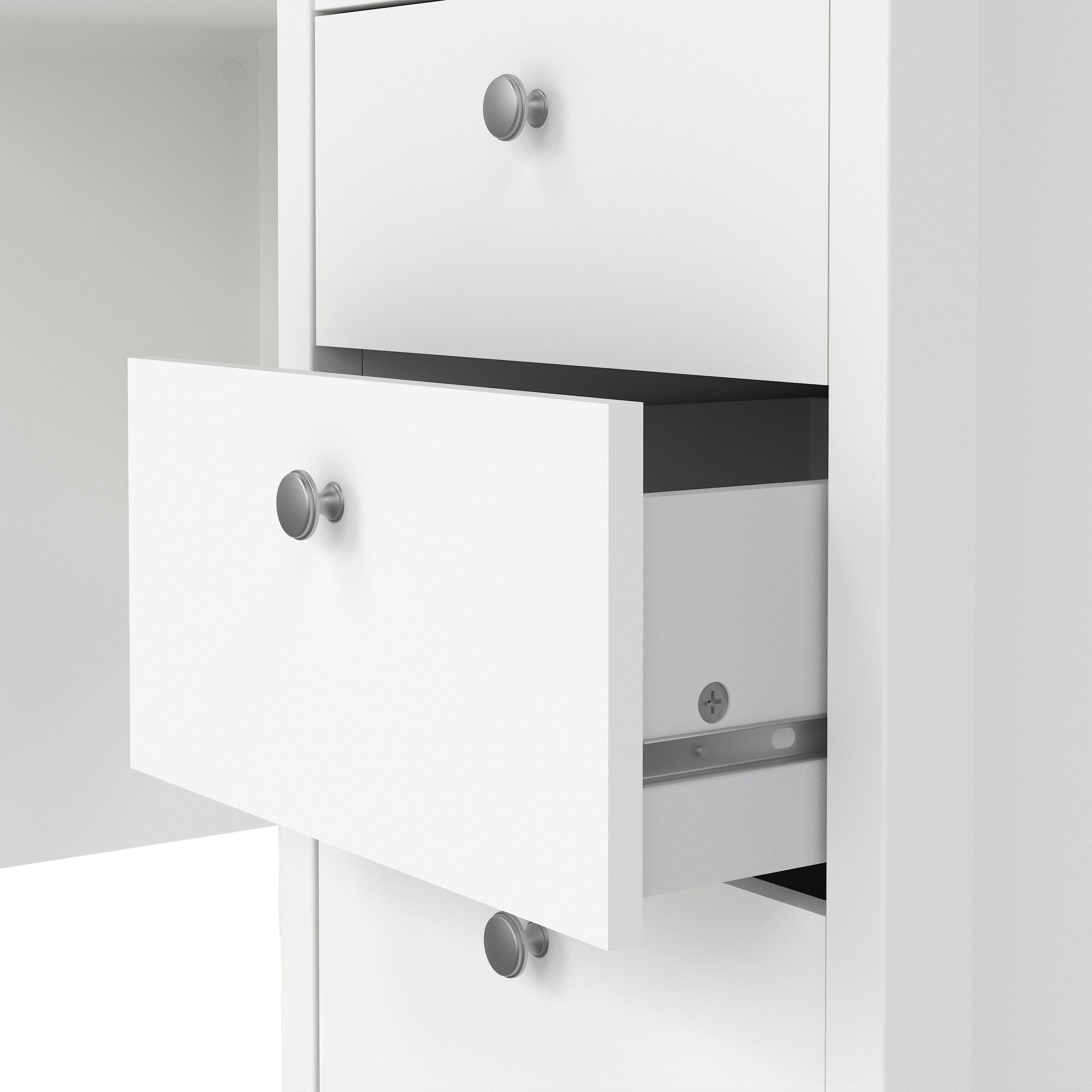 Madrid Desk 3 Drawers in White