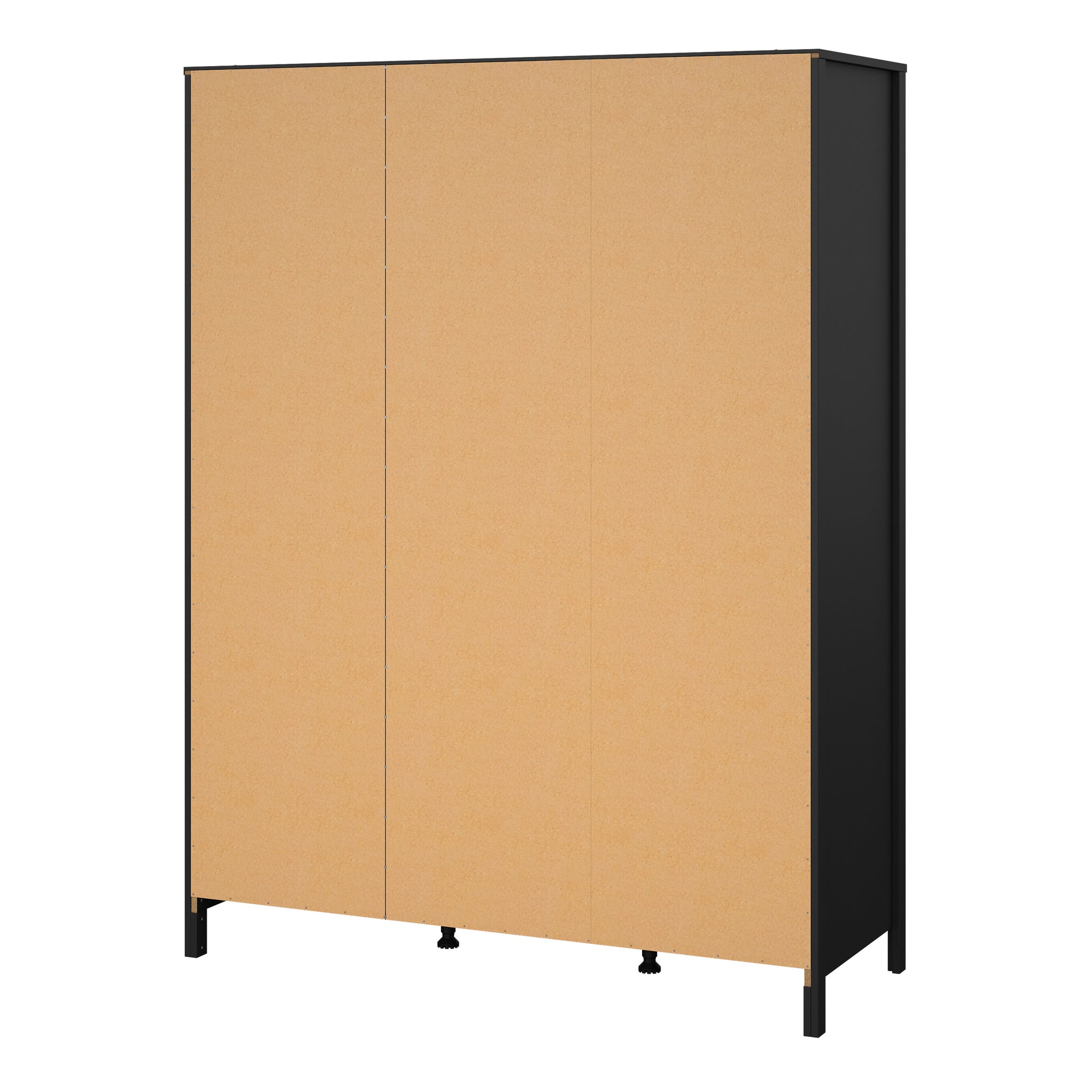 Madrid Wardrobe with 3 Doors in Matt Black