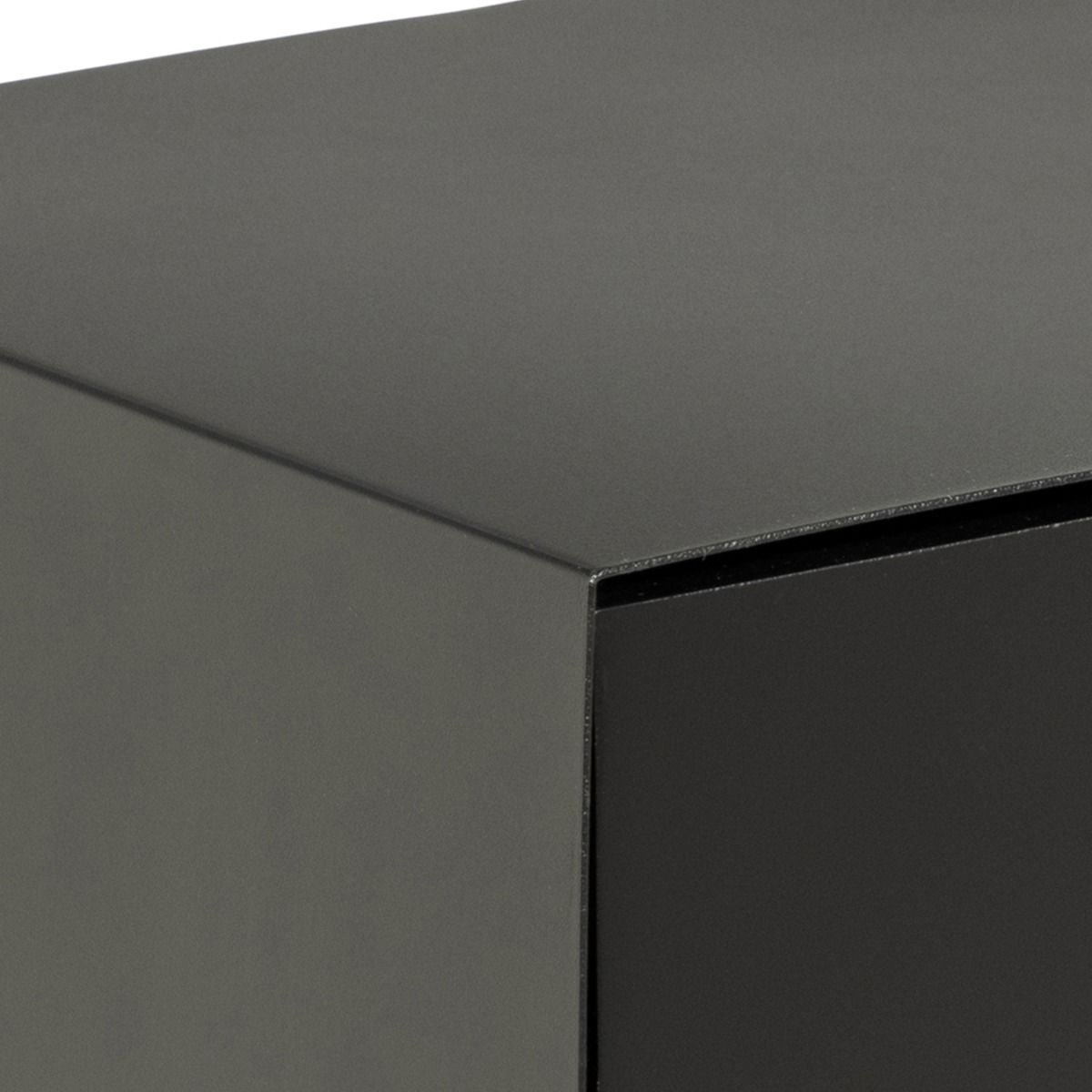 Francis 1 Drawer Wall-mounted Bedside Table in Matt Black