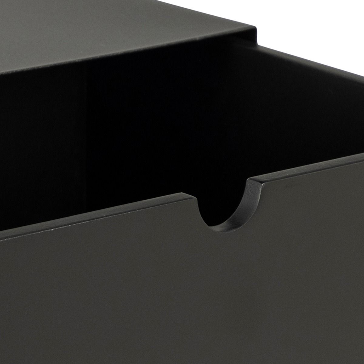 Francis 1 Drawer Wall-mounted Bedside Table in Matt Black