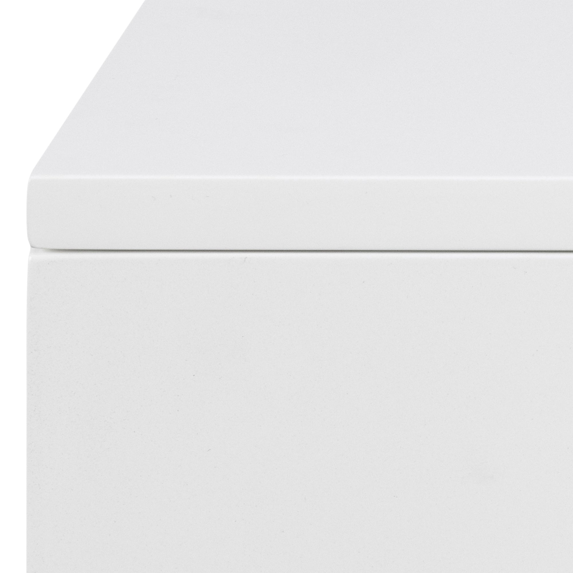 Tension Bedside Table with 2 Drawers in White