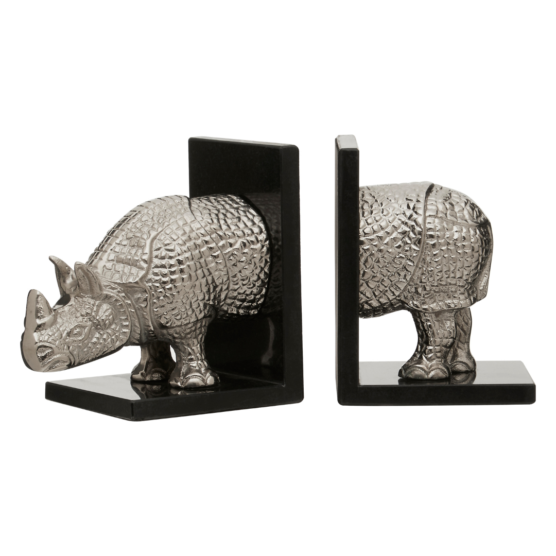 Bohim Rhino Bookends - Inside House 