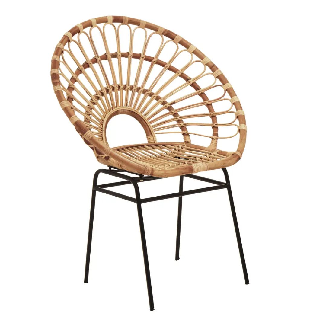 Sun Array Flower Natural Rattan Chair - INSIDE HOUSE