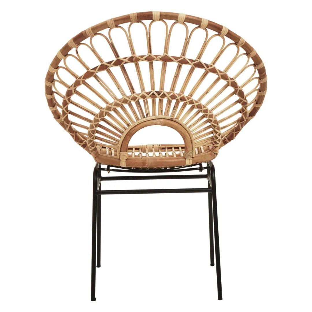 Sun Array Flower Natural Rattan Chair - INSIDE HOUSE