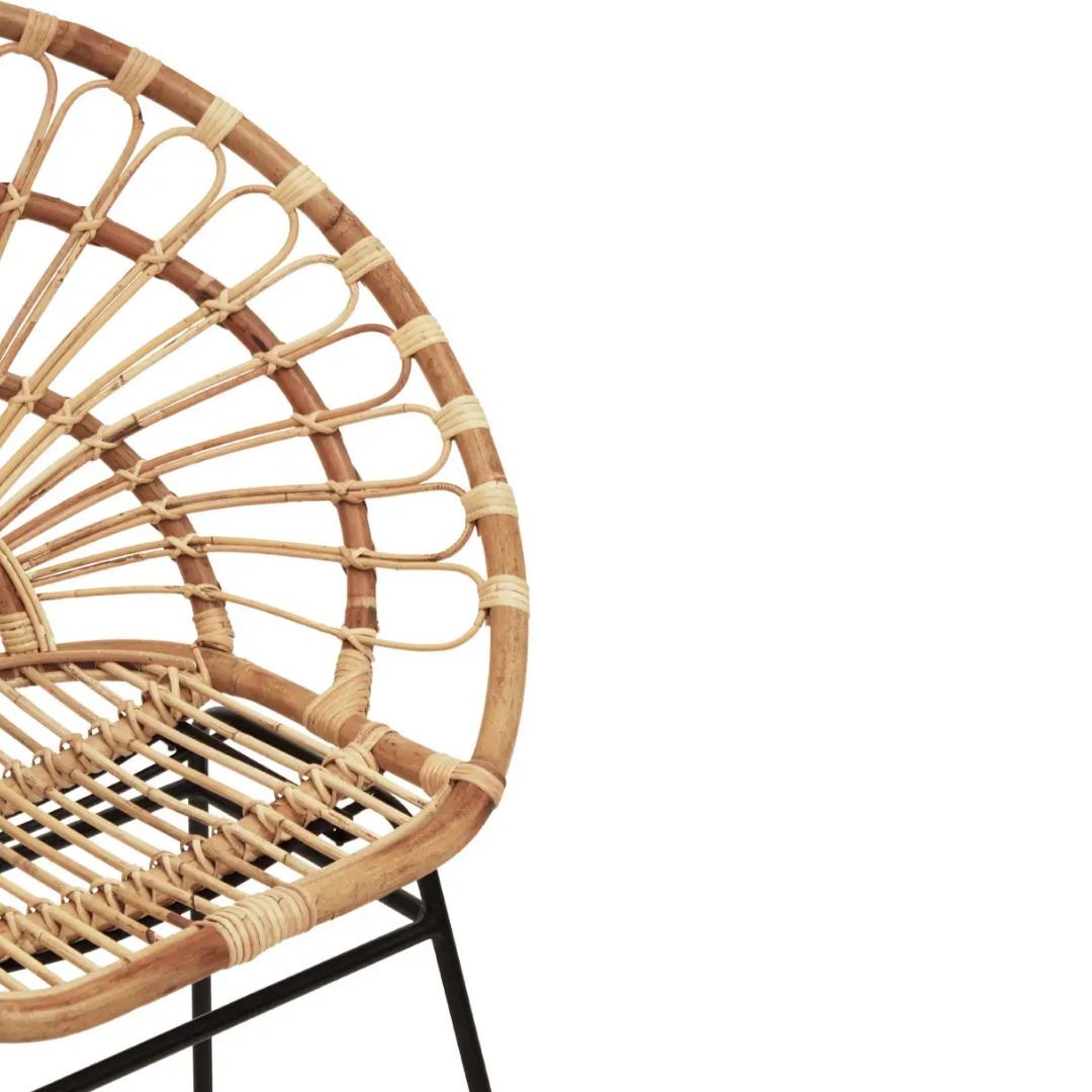 Sun Array Flower Natural Rattan Chair - INSIDE HOUSE