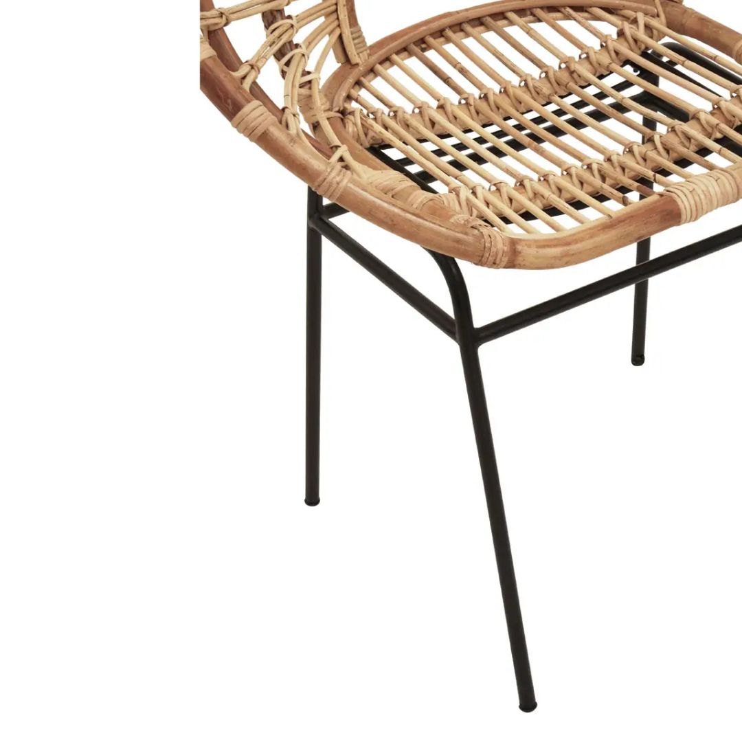 Sun Array Flower Natural Rattan Chair - INSIDE HOUSE