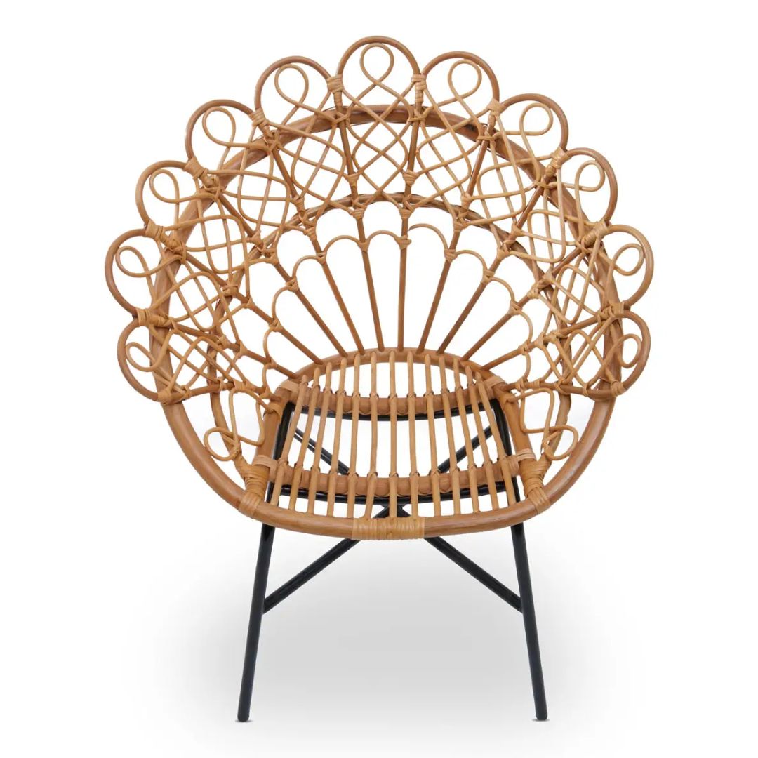 The Peacock Natural Rattan Chair - INSIDE HOUSE