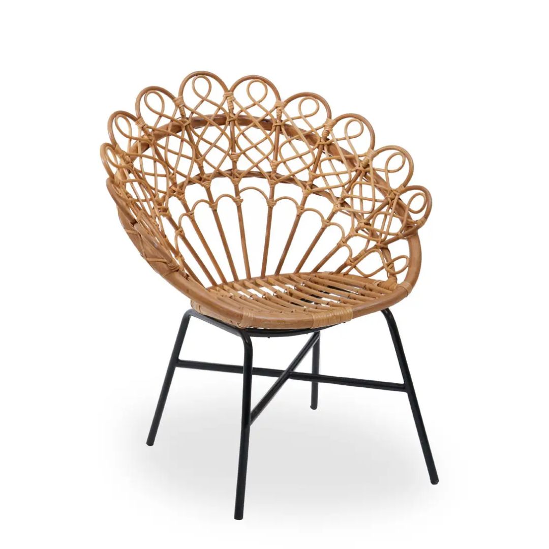 The Peacock Natural Rattan Chair - INSIDE HOUSE