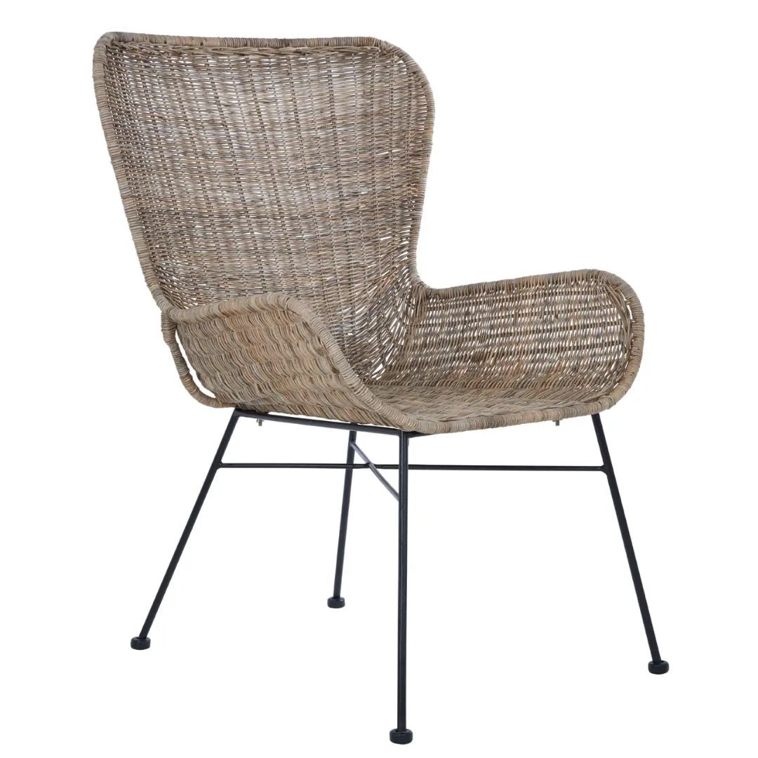 Malay Natural Rattan Curved Chair - INSIDE HOUSE