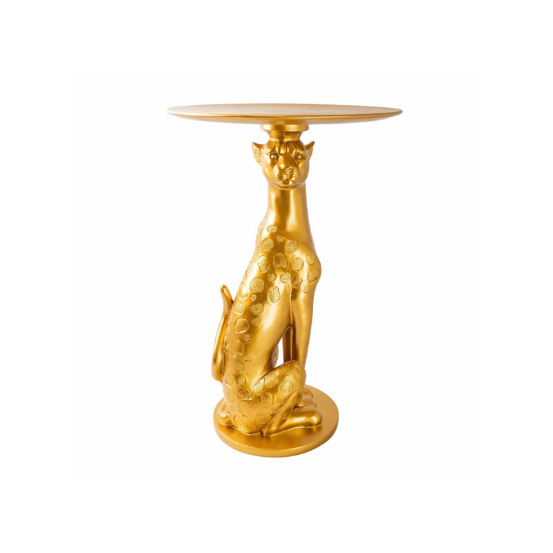 Gold Leopard Side Table