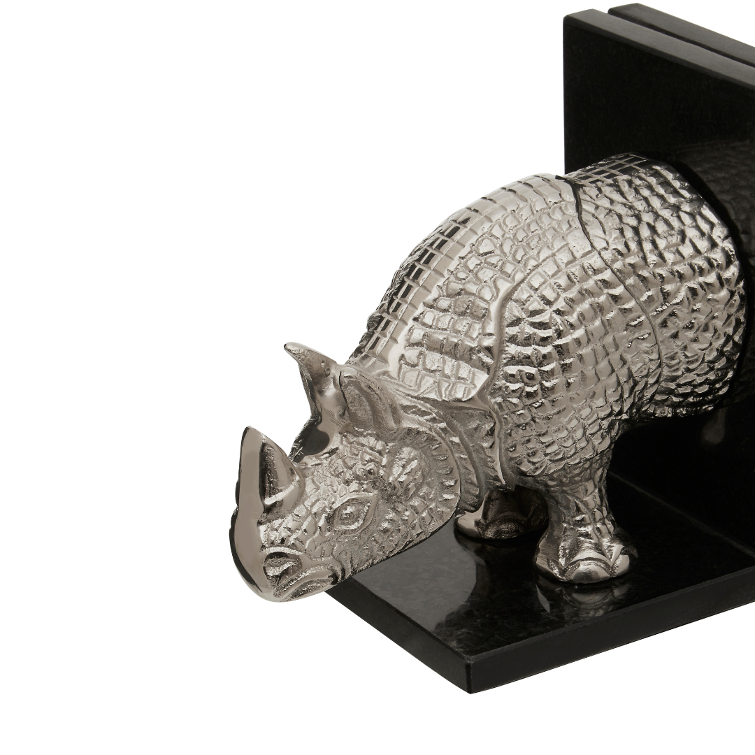 Bohim Rhino Bookends - Inside House 