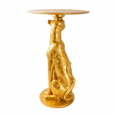 Gold Leopard Side Table